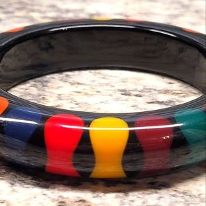 Bruce Pantti Bakelite Style Resin Bow Tie Bangle, Limited Edition